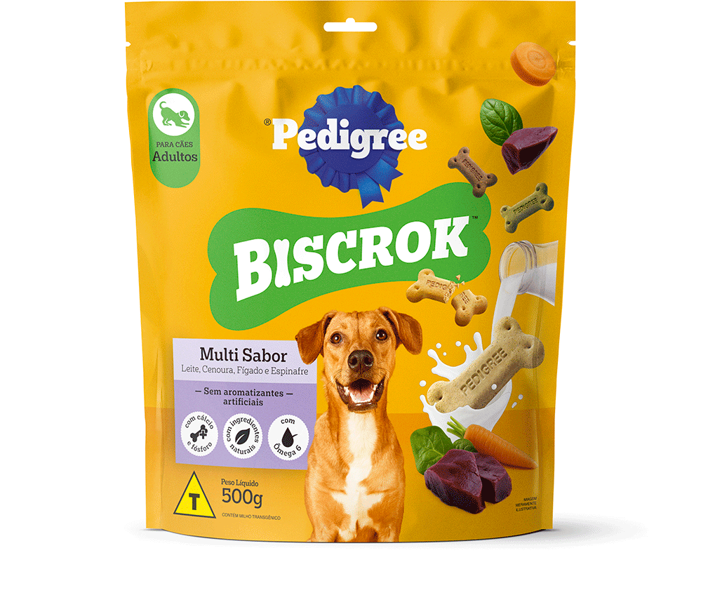 Biscoito Pedigree Biscrok para Cães Adultos Multi - 500g
