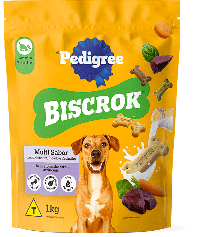 Biscoito Pedigree Biscrok para Cães Adultos Multi - 1Kg