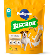 Biscoito Pedigree Biscrok para Cães Adultos Porte Pequeno Sabor Leite - 1Kg