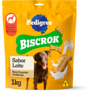 Biscoito Pedigree Biscrok para Cães Adultos Porte Grande Sabor Leite Maxi - 1Kg