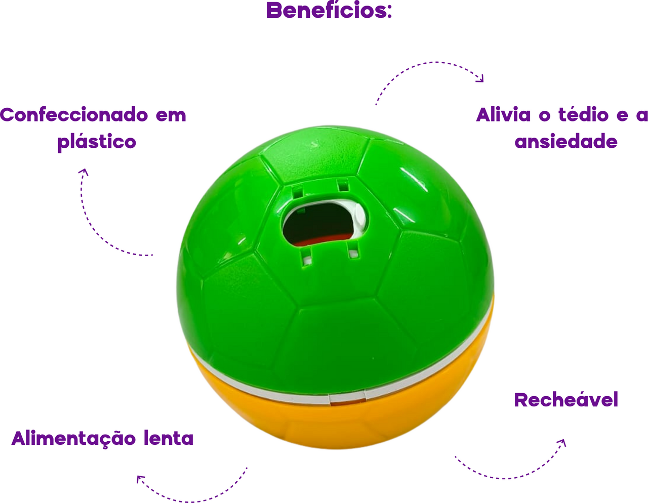 Brinquedo Recheável Amicus Crazy Ball para Cães e Gatos - Tam. G