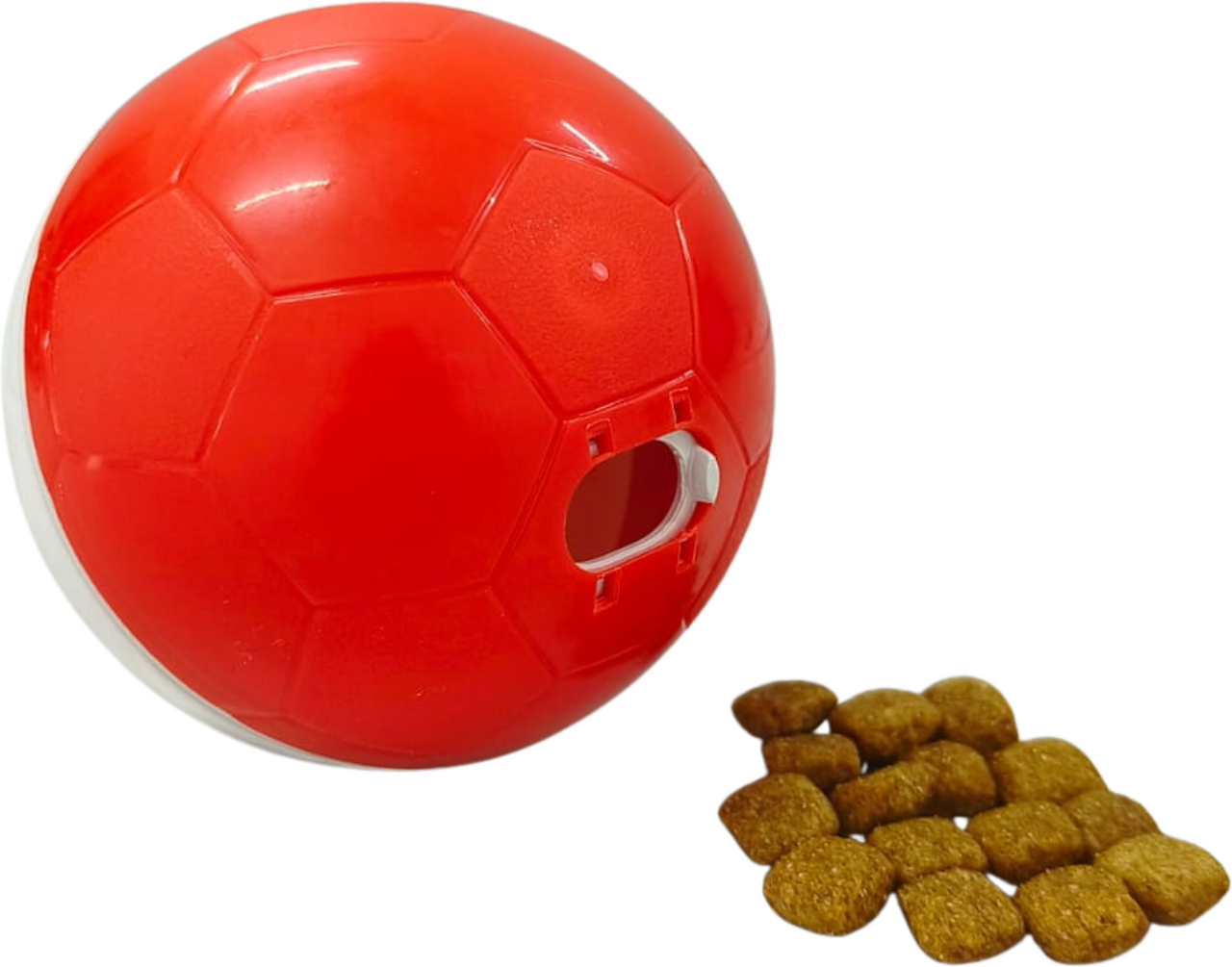 Brinquedo Amicus Crazy Ball Vermelho e Branco para Cães e Gatos - Tam. P