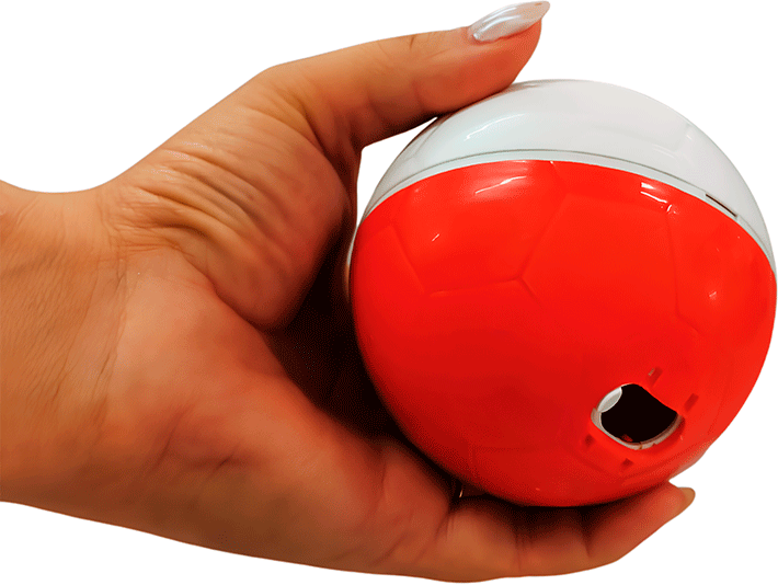 Brinquedo Amicus Crazy Ball Vermelho e Branco para Cães e Gatos - Tam. P