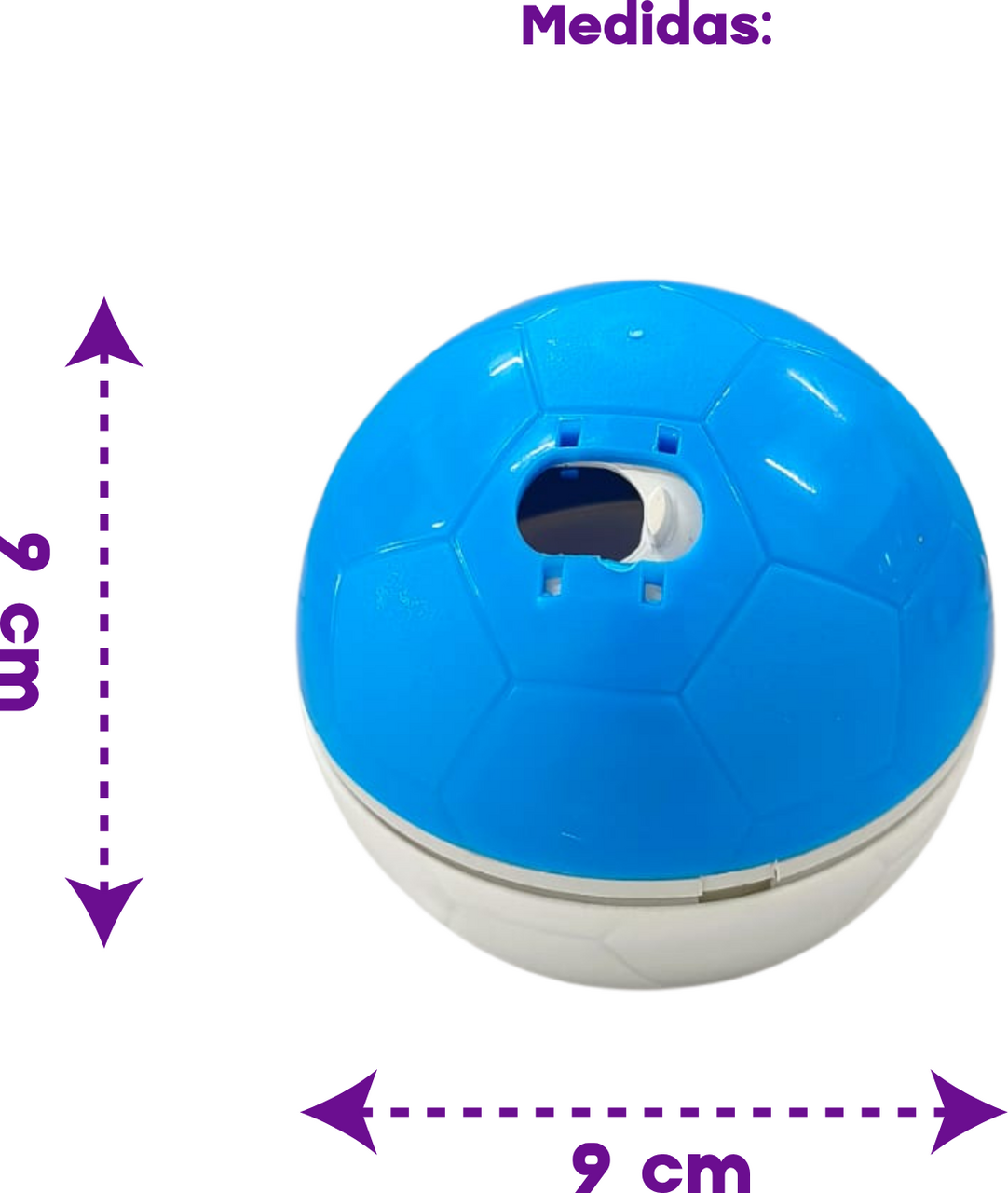 Brinquedo Amicus Crazy Ball Azul e Branco para Cães e Gatos - Tam. P