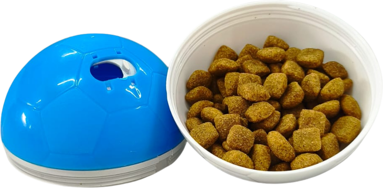 Brinquedo Amicus Crazy Ball Azul e Branco para Cães e Gatos - Tam. P
