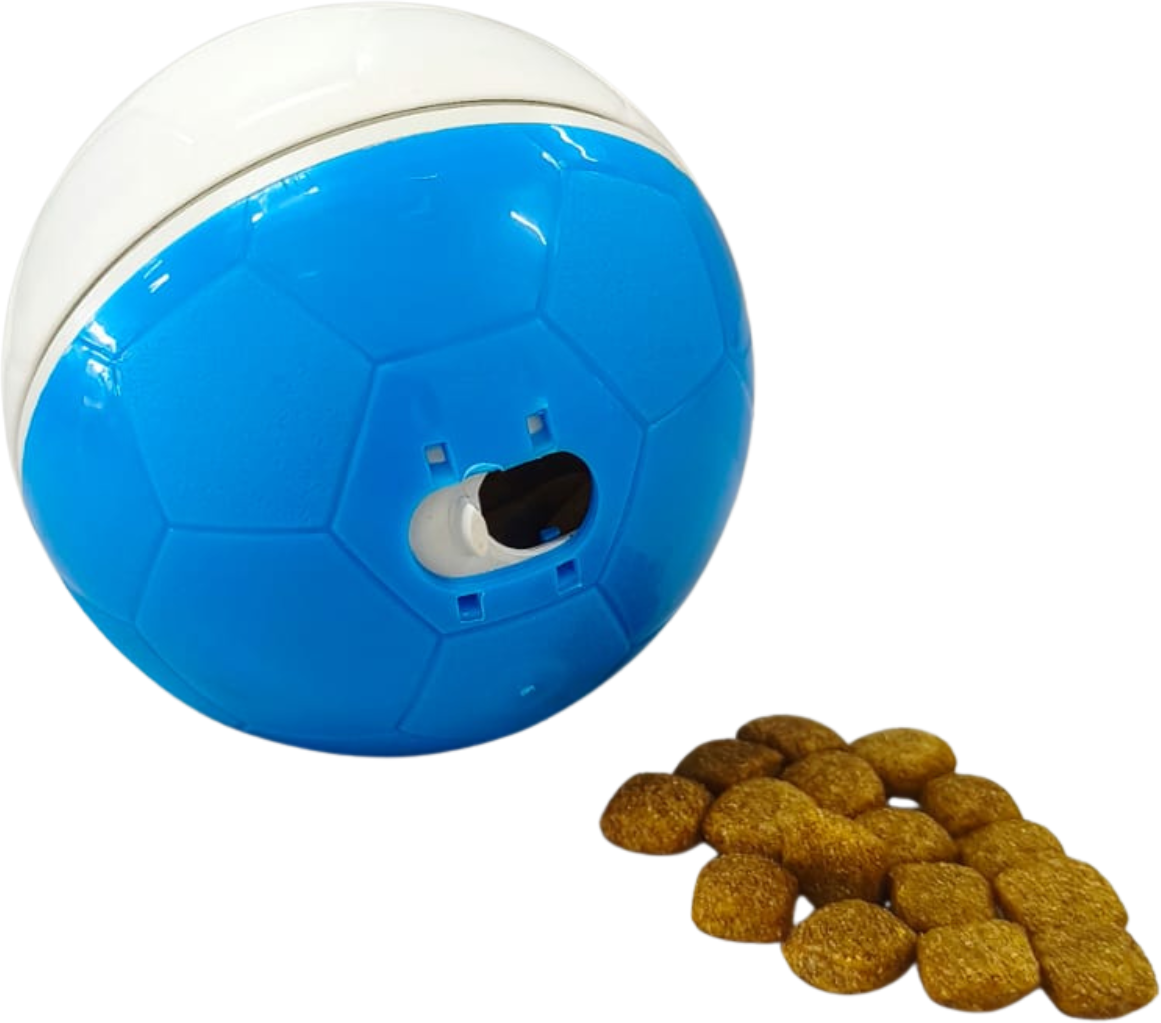 Brinquedo Amicus Crazy Ball Azul e Branco para Cães e Gatos - Tam. P