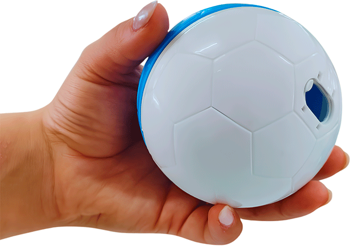 Brinquedo Amicus Crazy Ball Azul e Branco para Cães e Gatos - Tam. P