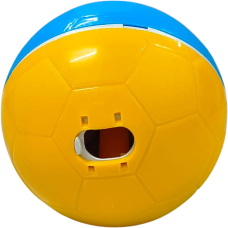 Brinquedo Amicus Crazy Ball Azul e Amarelo para Cães e Gatos - Tam. P
