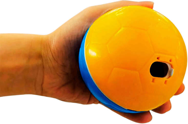 Brinquedo Amicus Crazy Ball Azul e Amarelo para Cães e Gatos - Tam. P