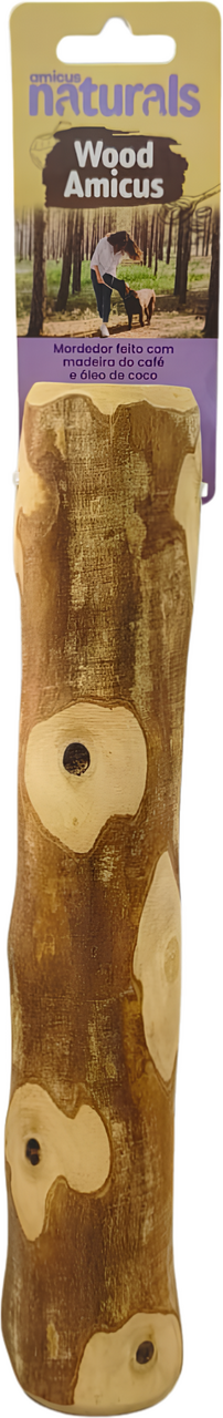Brinquedo Mordedor Wood Amicus Sustentavel Rústico para Cães - Tam. G