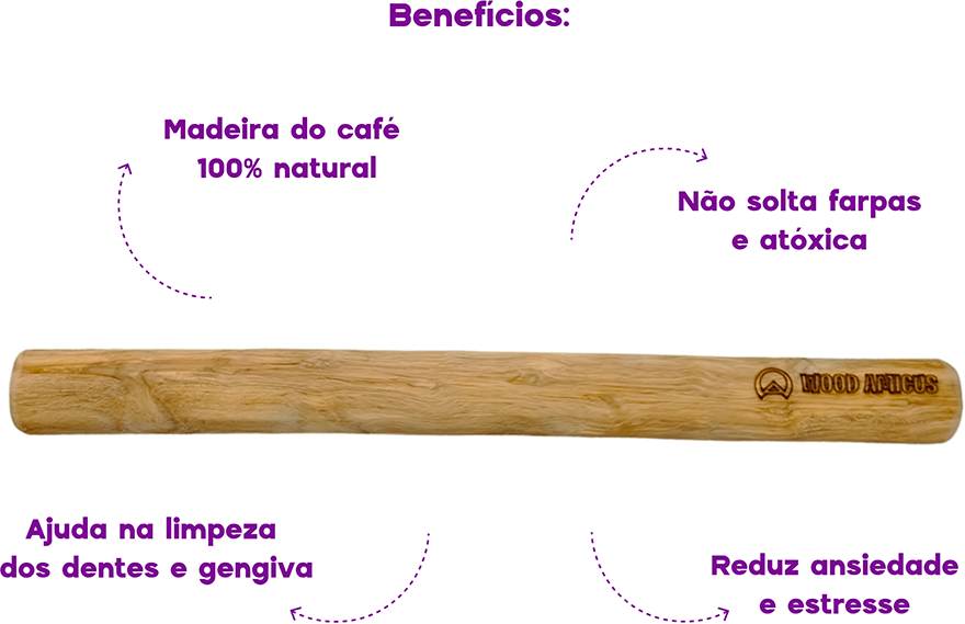 Brinquedo Mordedor Wood Amicus Sustentavel para Cães - Tam. M