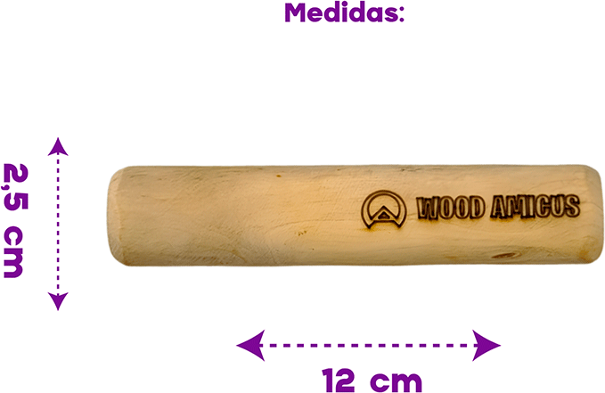 Brinquedo Mordedor Wood Amicus Sustentavel para Cães - Tam. P
