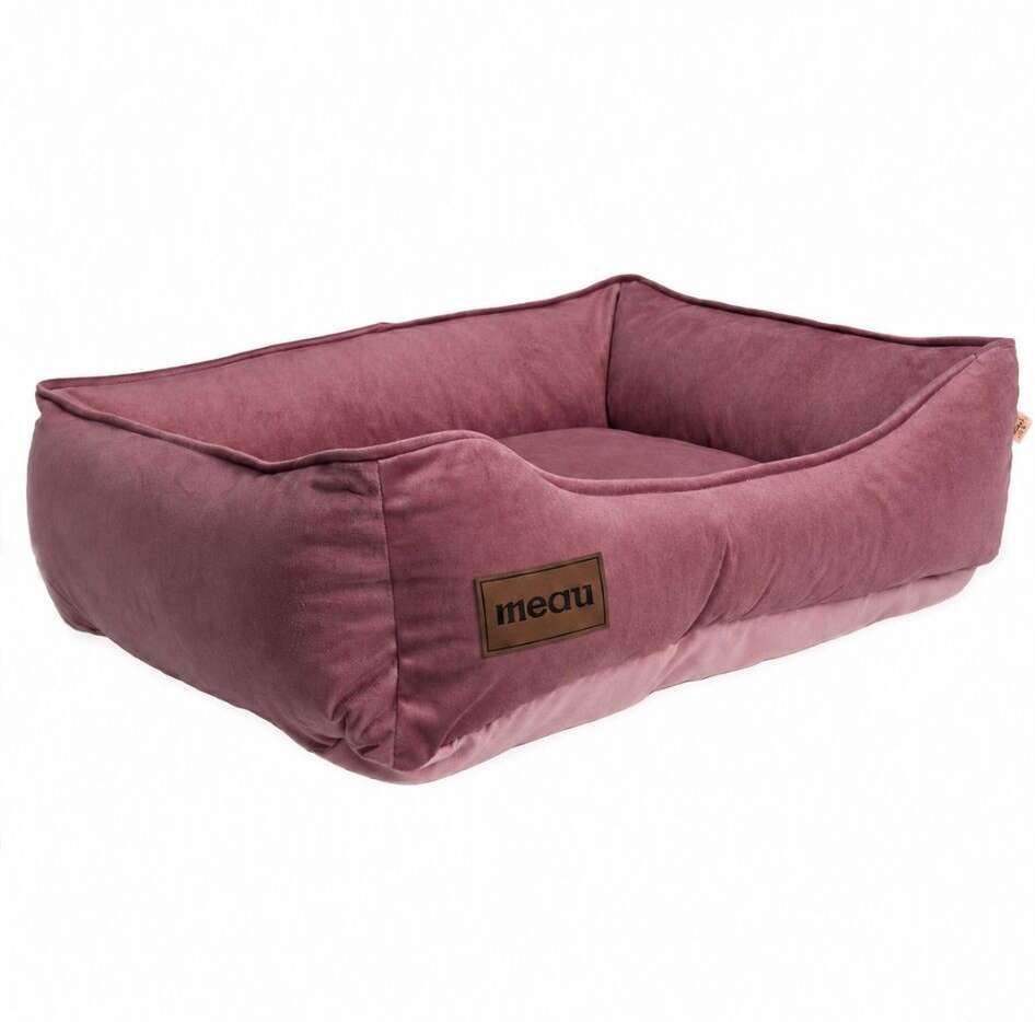 Cama Retangular Meau Veludo Rose - Tam. G