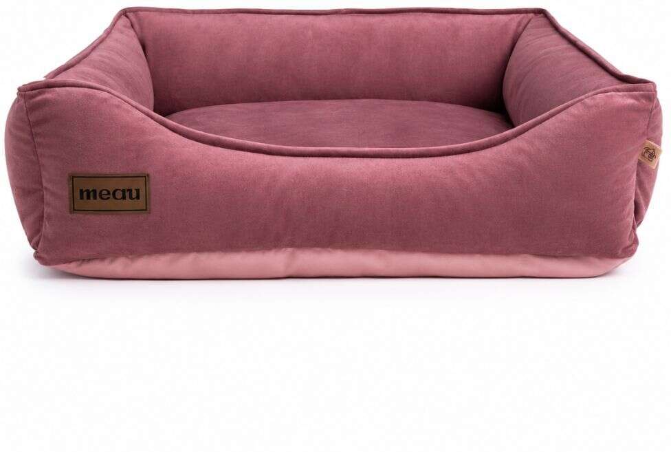 Cama Retangular Meau Veludo Rose - Tam. G