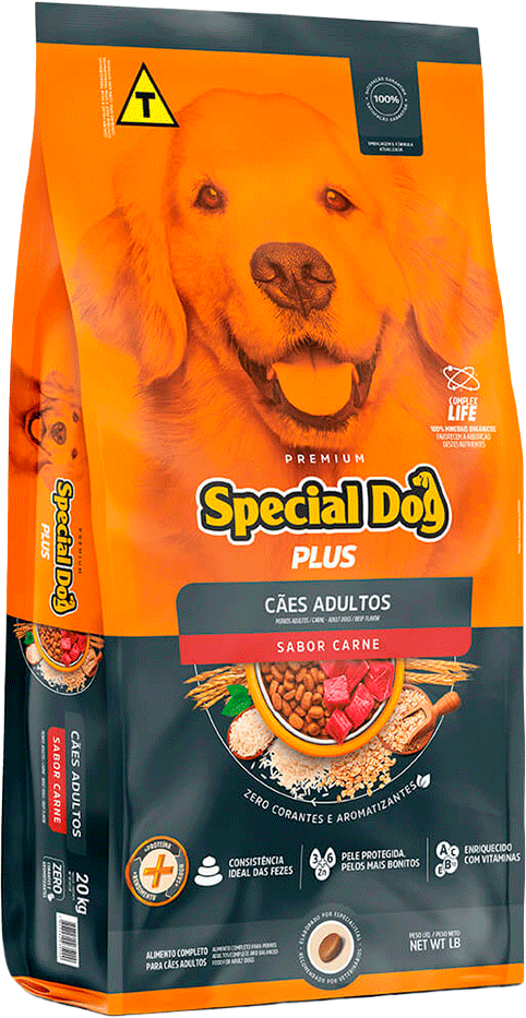 Ração Special Dog Premium Carne Plus para Cães Adultos - 20Kg