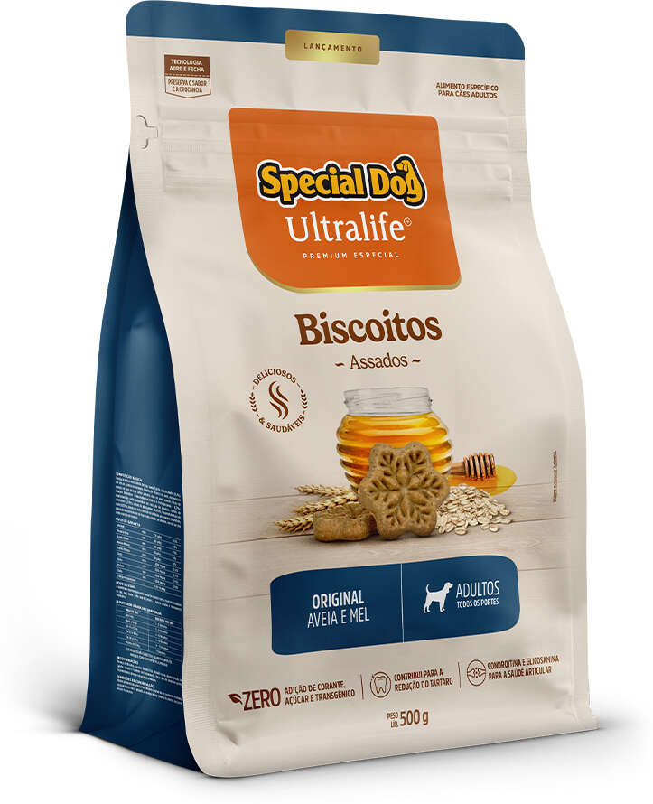 Biscoito Special Dog Ultralife sabor Aveia e Mel para Cães Adultos - 500 g