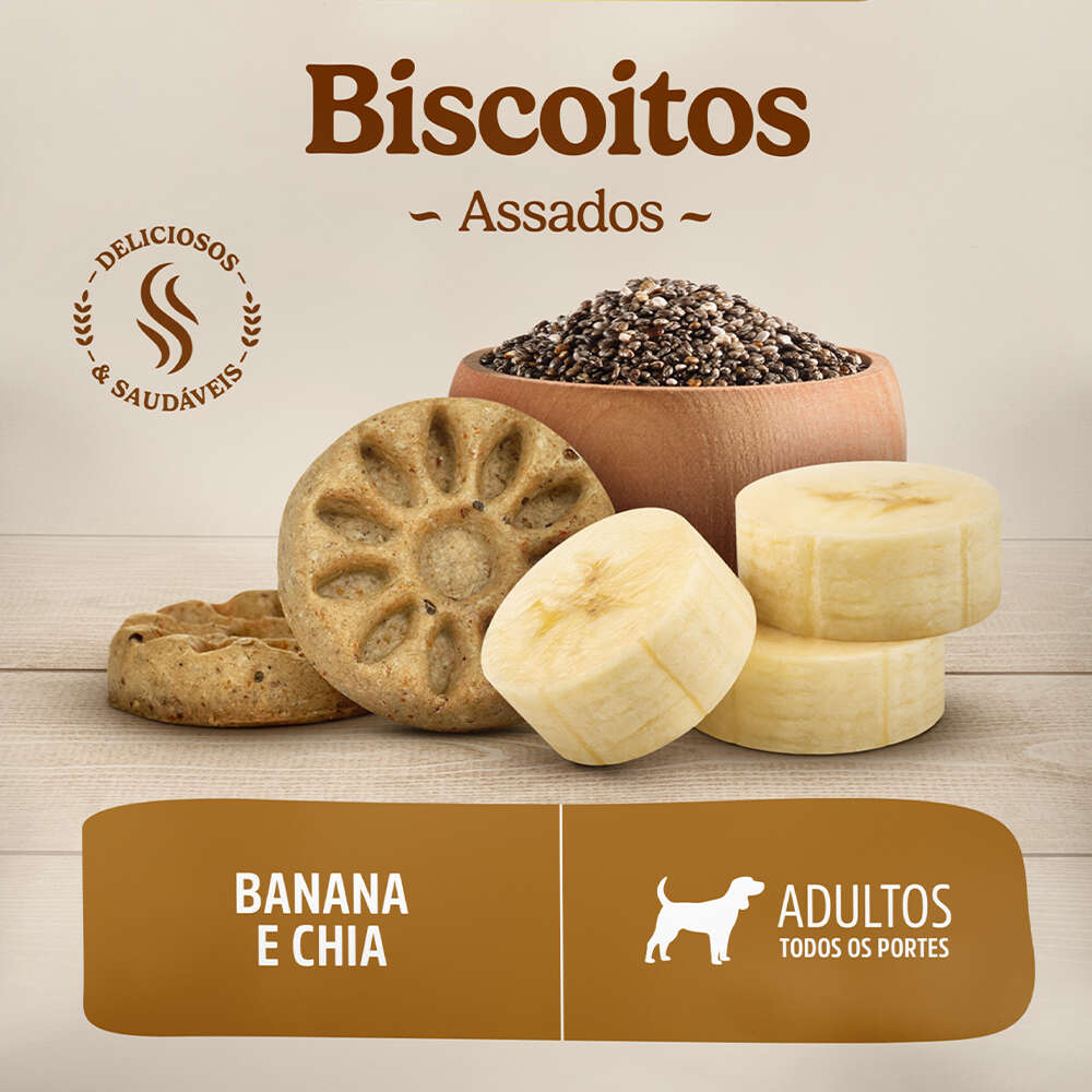 Biscoito Special Dog Ultralife sabor Banana e Chia para Cães Adultos - 250 g