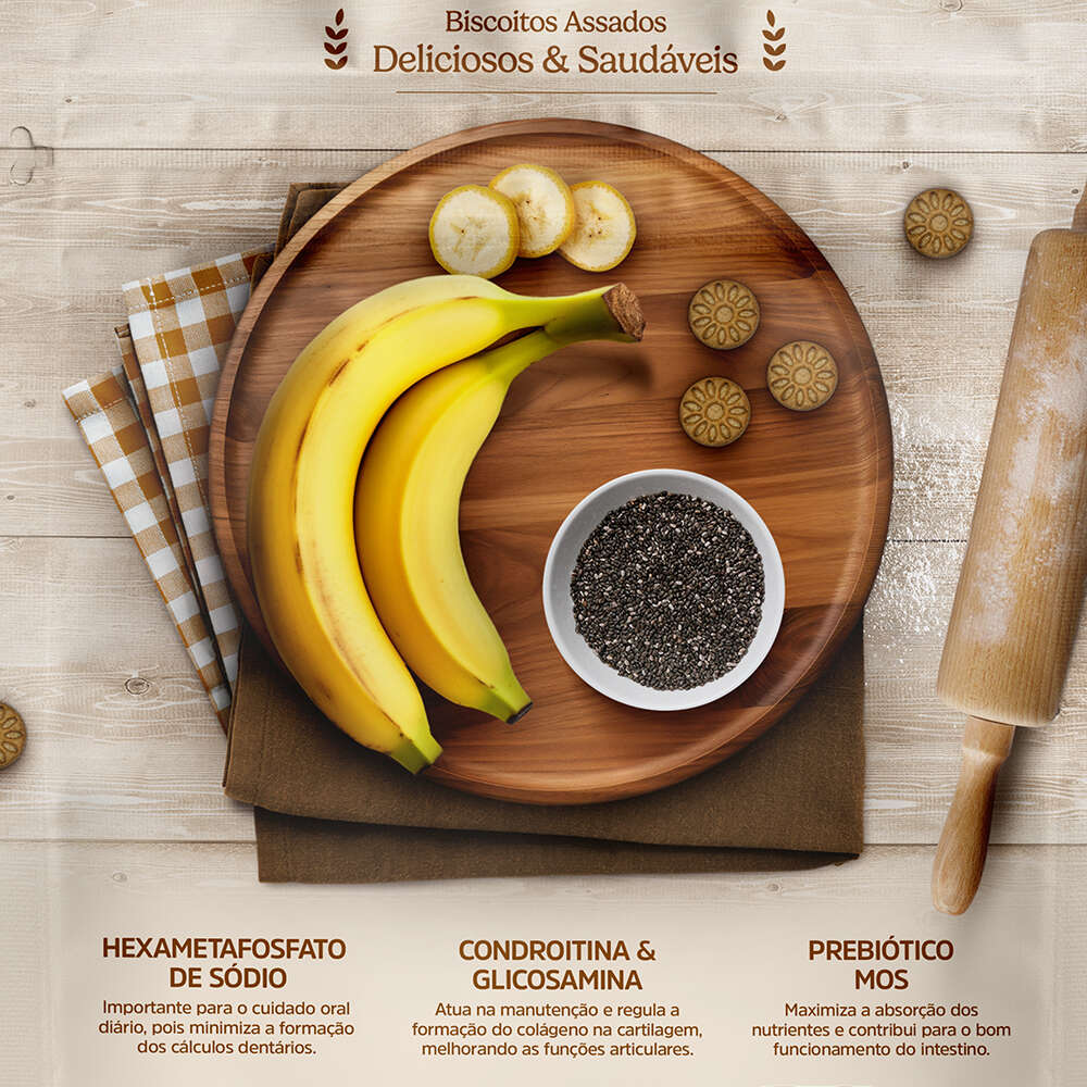 Biscoito Special Dog Ultralife sabor Banana e Chia para Cães Adultos - 250 g