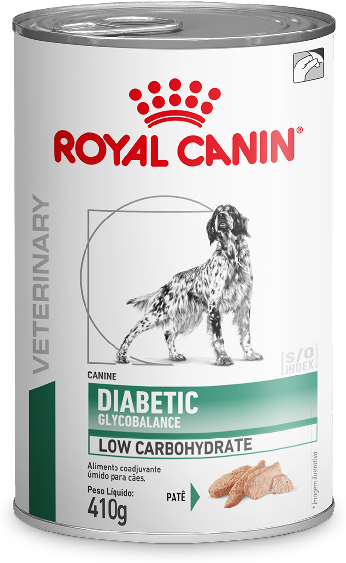 Ração Úmida Royal Canin Veterinary Diabetic Glycobalance Low Carbohydrate para Cães Adultos - 410 g