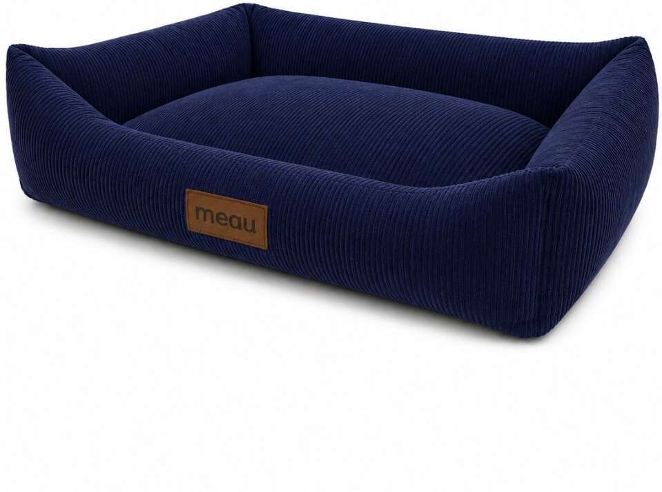 Cama Retangular Meau Cotelê Azul - Tam. EXG