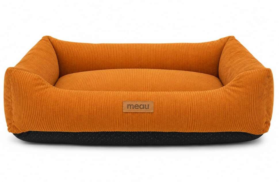 Cama Retangular Meau Cotelê Caramelo - Tam. EXG