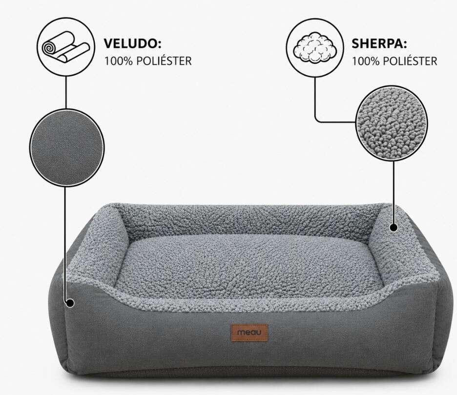 Cama Meau Alpaca Cinza - Tam. EXG