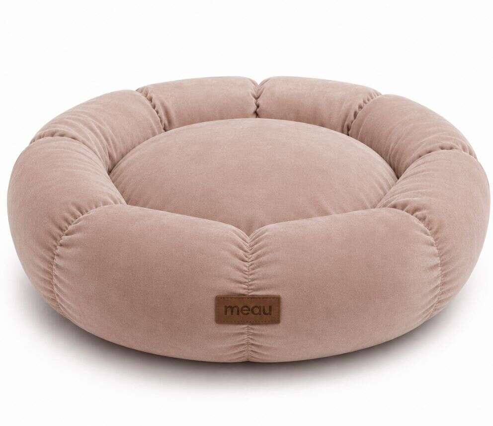 Cama Redonda Meau Puff Rosa - Tam. GG