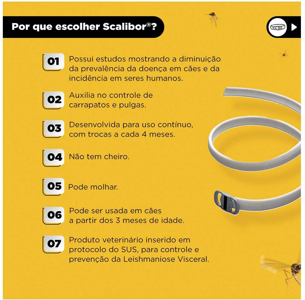 Coleira Antiparasitário MSD Scalibor Tam. P - 48 cm
