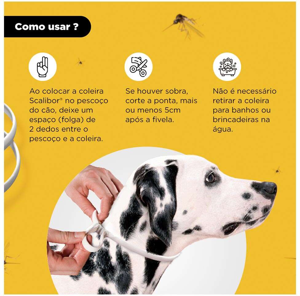 Coleira MSD Scalibor Antiparasitas para Cães - 65 cm
