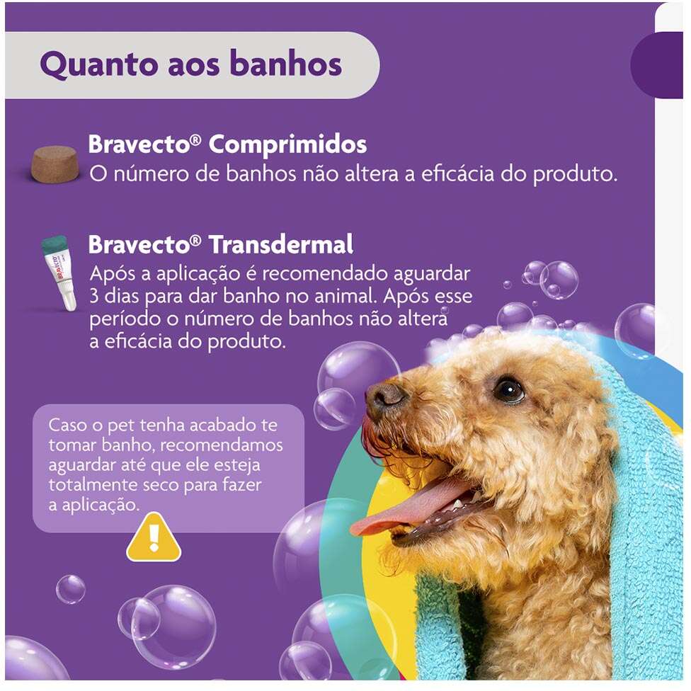 Antipulgas e Carrapatos Bravecto 250 mg para Cães de 4,5 a 10Kg - 1 Comprimido
