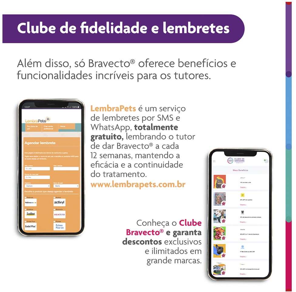 Antipulgas e Carrapatos Bravecto 500 mg para Cães de 10 a 20Kg - 1 Comprimido