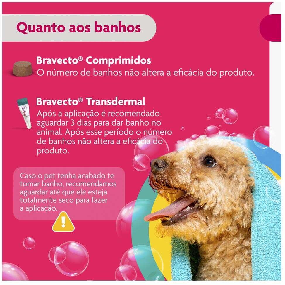 Antipulgas e Carrapatos Bravecto Transdermal 250 mg para Cães de 4,5 a 10Kg - 1 Pipeta