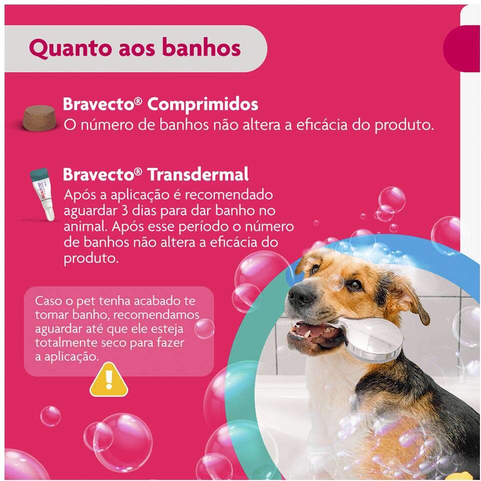 Antipulgas e Carrapatos Bravecto Transdermal 500 mg para Cães de 10 a 20Kg - 1 Pipeta