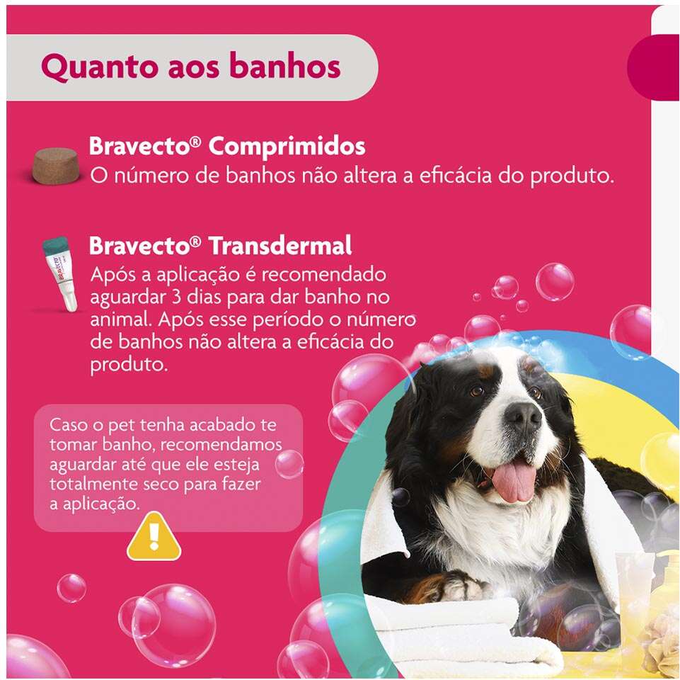 Antipulgas e Carrapatos Bravecto Transdermal 1400 mg para Cães de 40 a 56Kg - 1 Pipeta