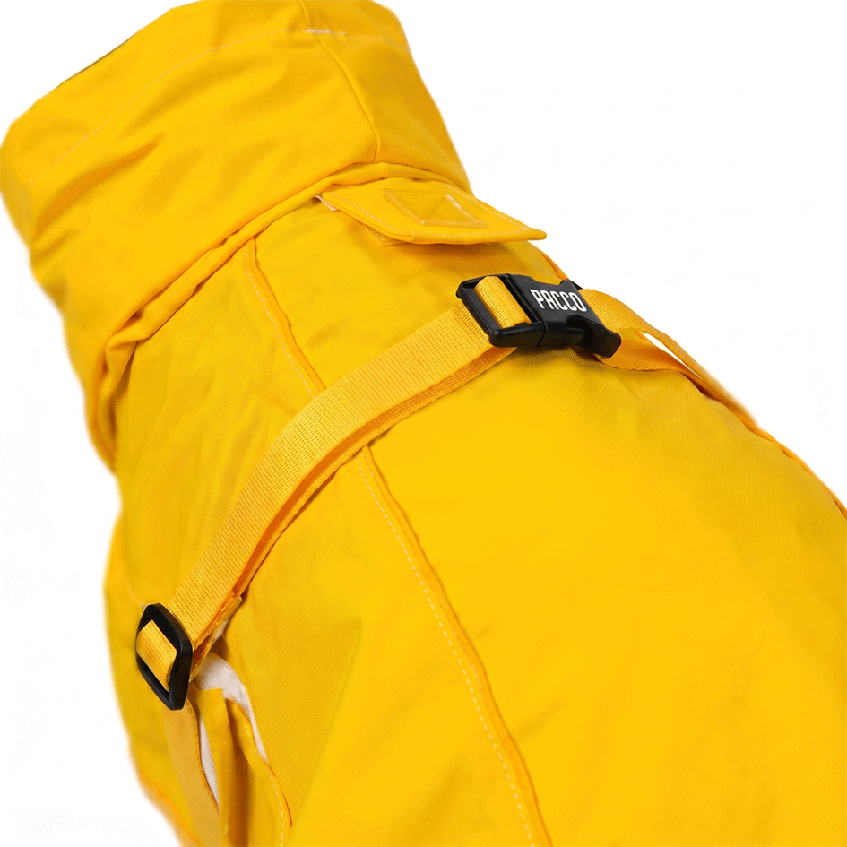 Capa de Chuva Pacco Puppy Aqua Amarelo para Cães - Tam. EXG