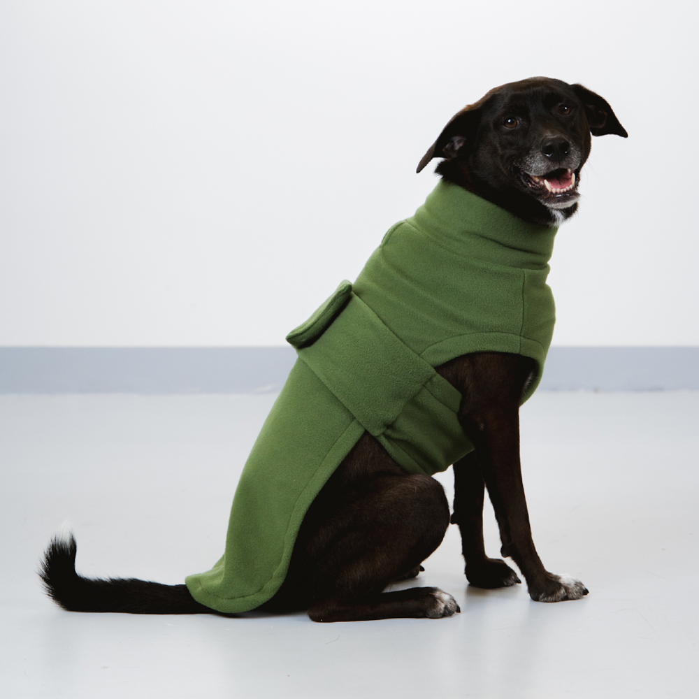 Blusa Pacco Puppy Fleece Verde Musgo para Cães - Tam. GG
