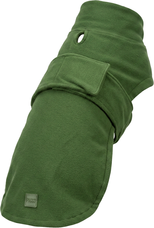 Blusa Pacco Puppy Fleece Verde Musgo para Cães - Tam. GG