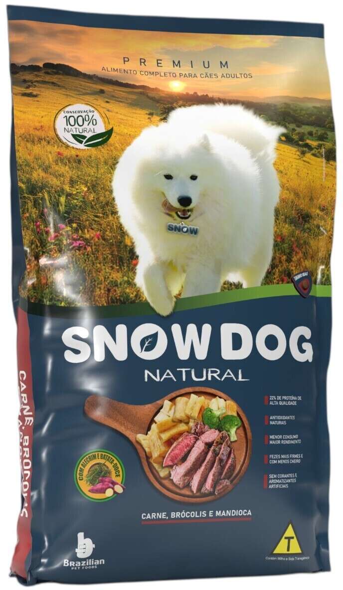 Ração Snow Dog Carne com Brócolis para Cães Adultos - 20Kg