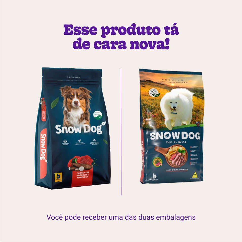 Ração Snow Dog Carne com Brócolis para Cães Adultos - 20Kg