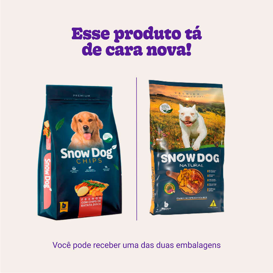 Ração Seca Snow Dog Frango com Chips de Batata Doce para Cães Adultos - 20Kg