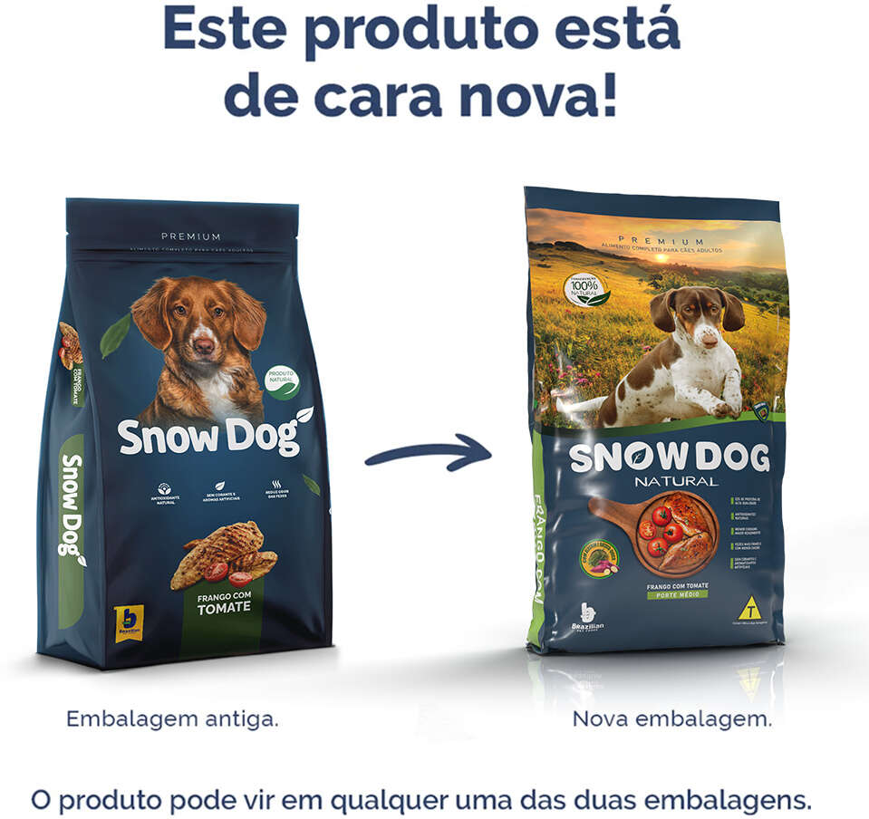 Ração Seca Snow Dog Frango com Tomate para Cães Adultos - 20Kg