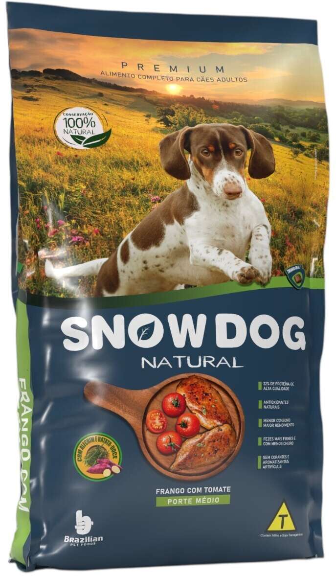 Ração Seca Snow Dog Frango com Tomate para Cães Adultos - 20Kg