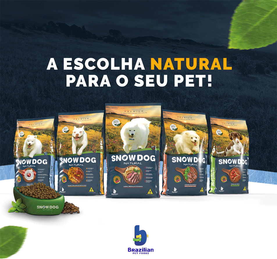 Ração Seca Snow Dog Maçã e Leite para Cães Filhotes - 3Kg