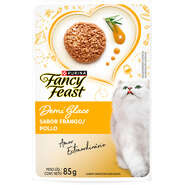 Racão Úmida Nestlé Purina Fancy Feast Sachê Demi Glace com Frango para Gatos Adultos - 85 g