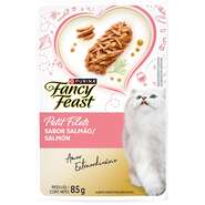 Racão Úmida Nestlé Purina Fancy Feast Sachê Petit Filets com Salmão para Gatos Adultos - 85 g