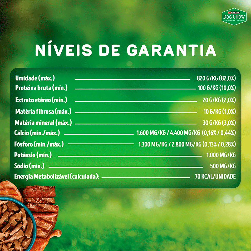 Ração Úmida Tripla Proteína Purina Dog Chow para Cães Adultos sabor Carne, Frango e Porco - 85 g
