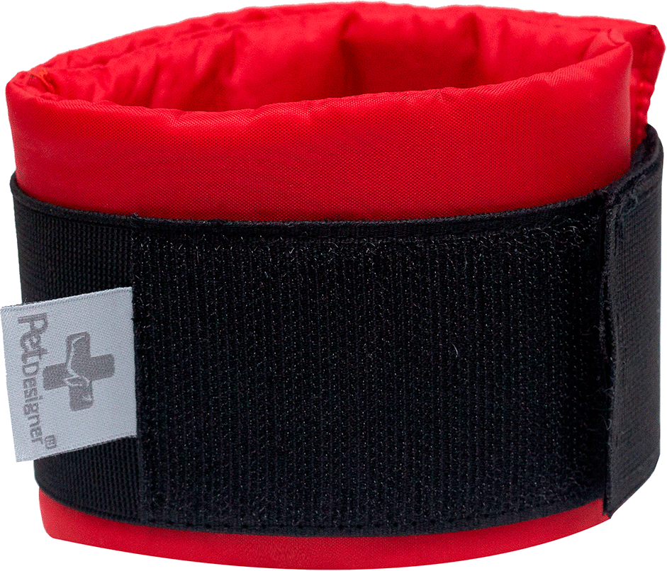 Colar Cervical Pet Designer Vermelho para Cães - Tam. 08