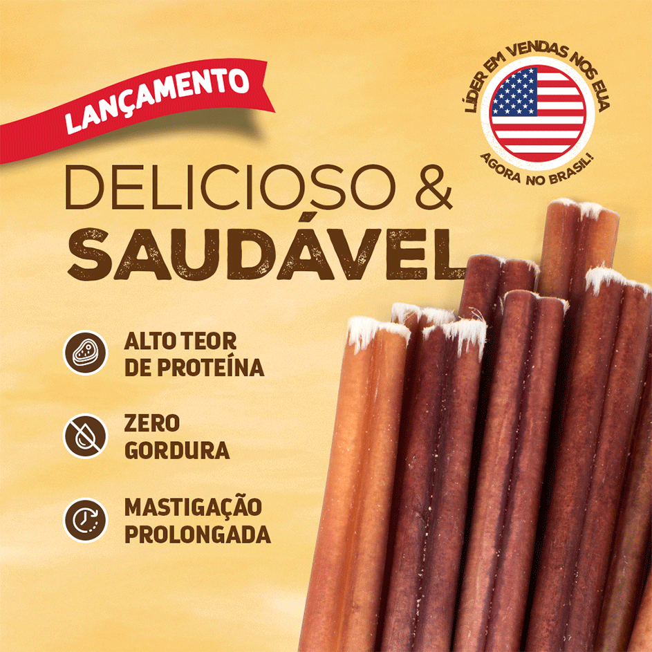 Petisco Natural Farm Bully Sticks para Cães - 15 g