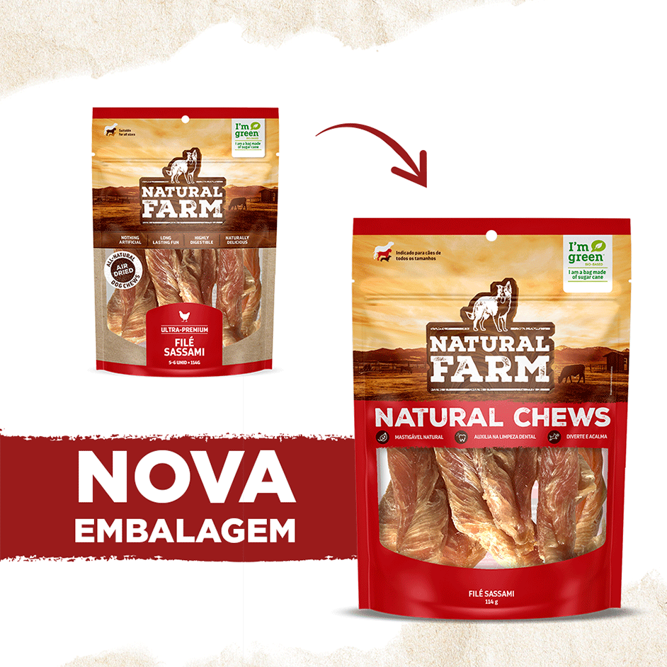 Petisco Natural Farm Filé Sassami para Cães - 114 g