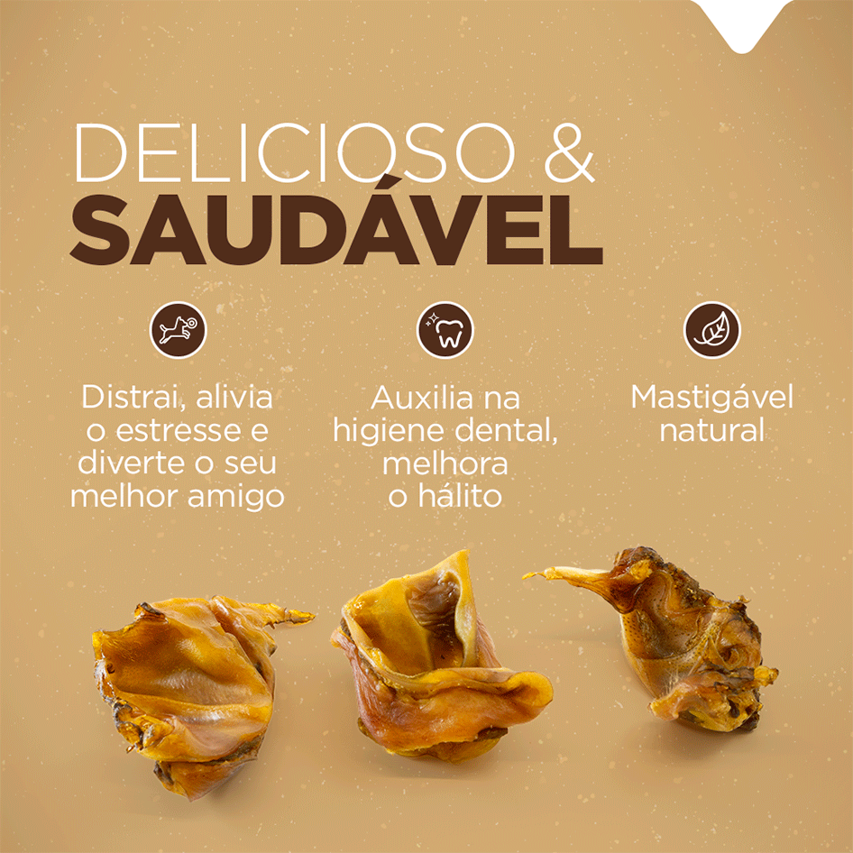 Petisco Natural Farm Bites de Orelha Suína para Cães - 150 g